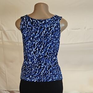 Calvin Klein Blue Abstract Tank Top